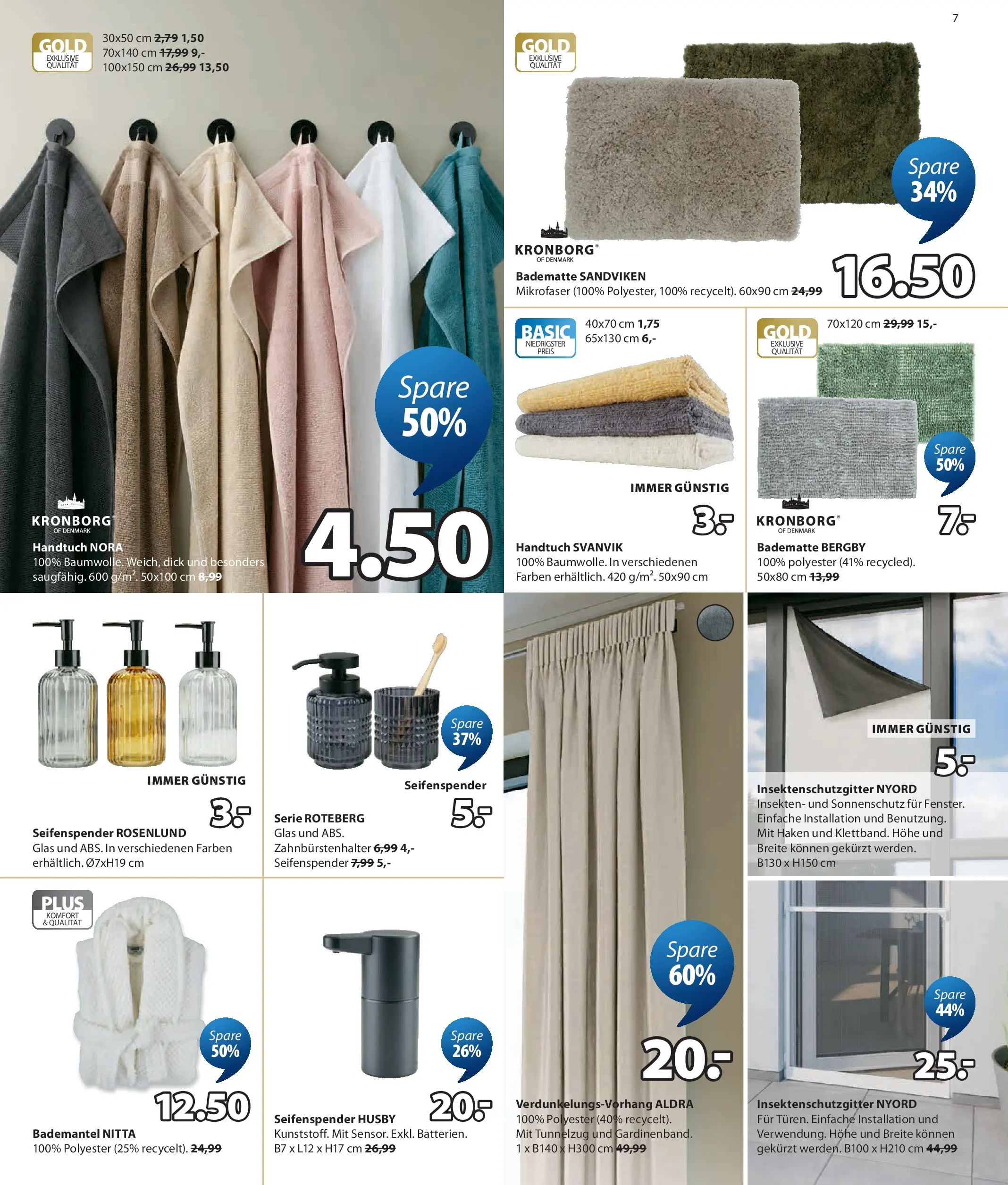 JYSK Garten Abverkauf Spare Bis Zu 60% von 03.08.2026 - Aktuelle Angebote | Seite: 7 | Produkte: Bademantel