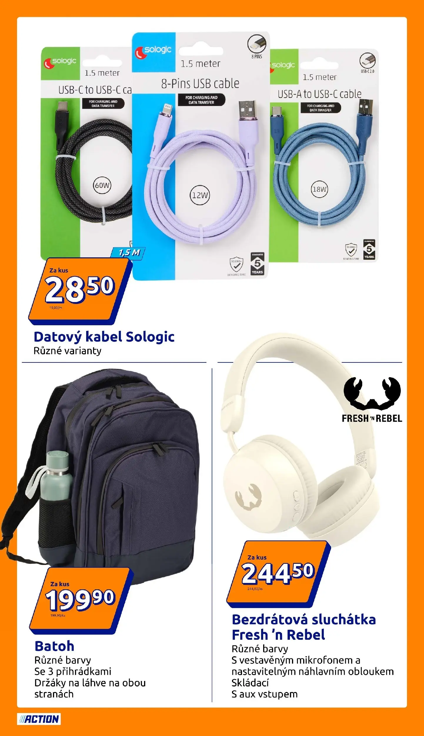 Action leták od 05.08.2026 - Akční leták online | Strana: 13 | Produkty: Sluchátka, USB, Lahve, Bezdrátová sluchátka