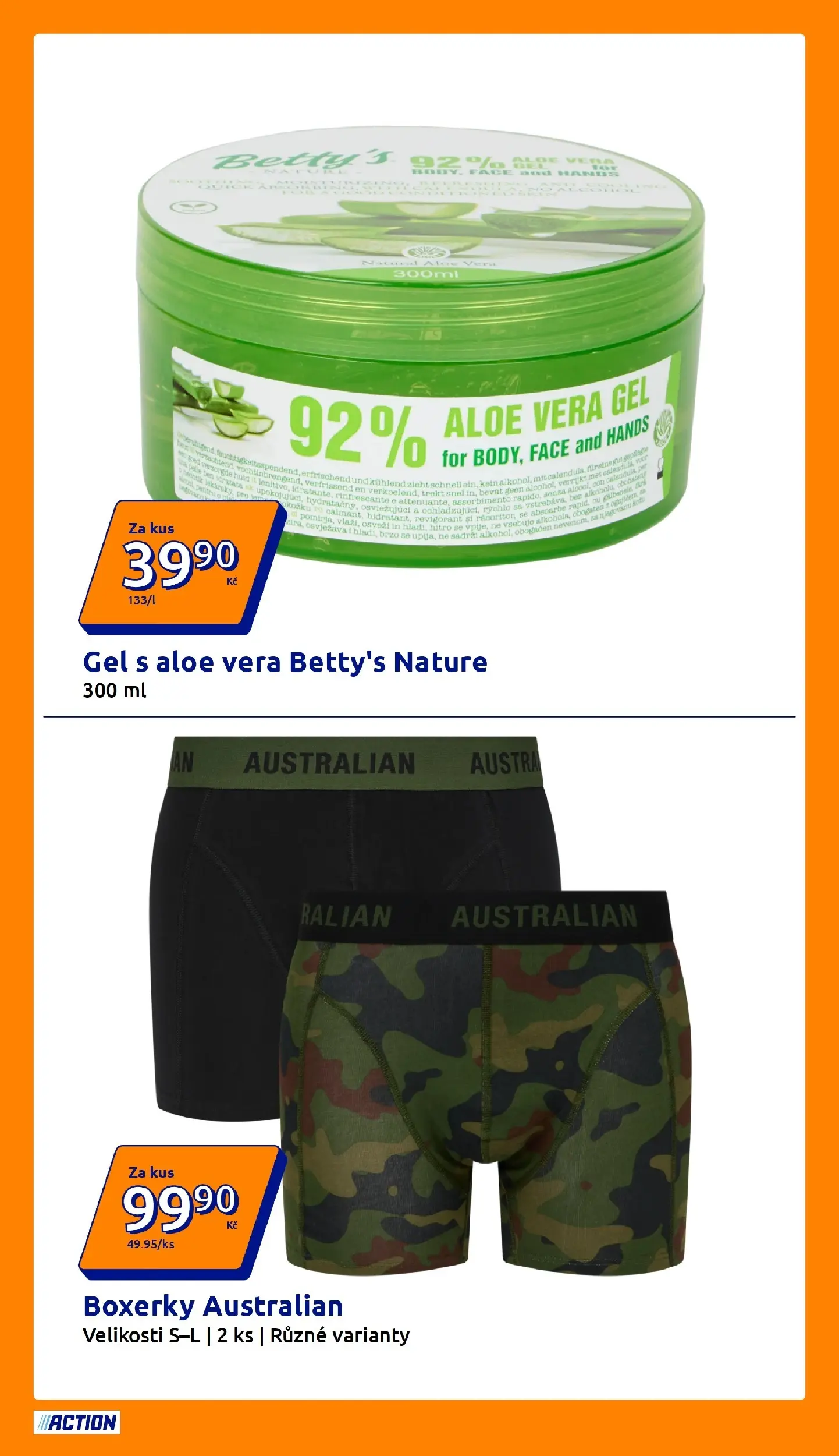 Action leták od 05.08.2026 - Akční leták online | Strana: 14 | Produkty: Boxerky, Aloe vera