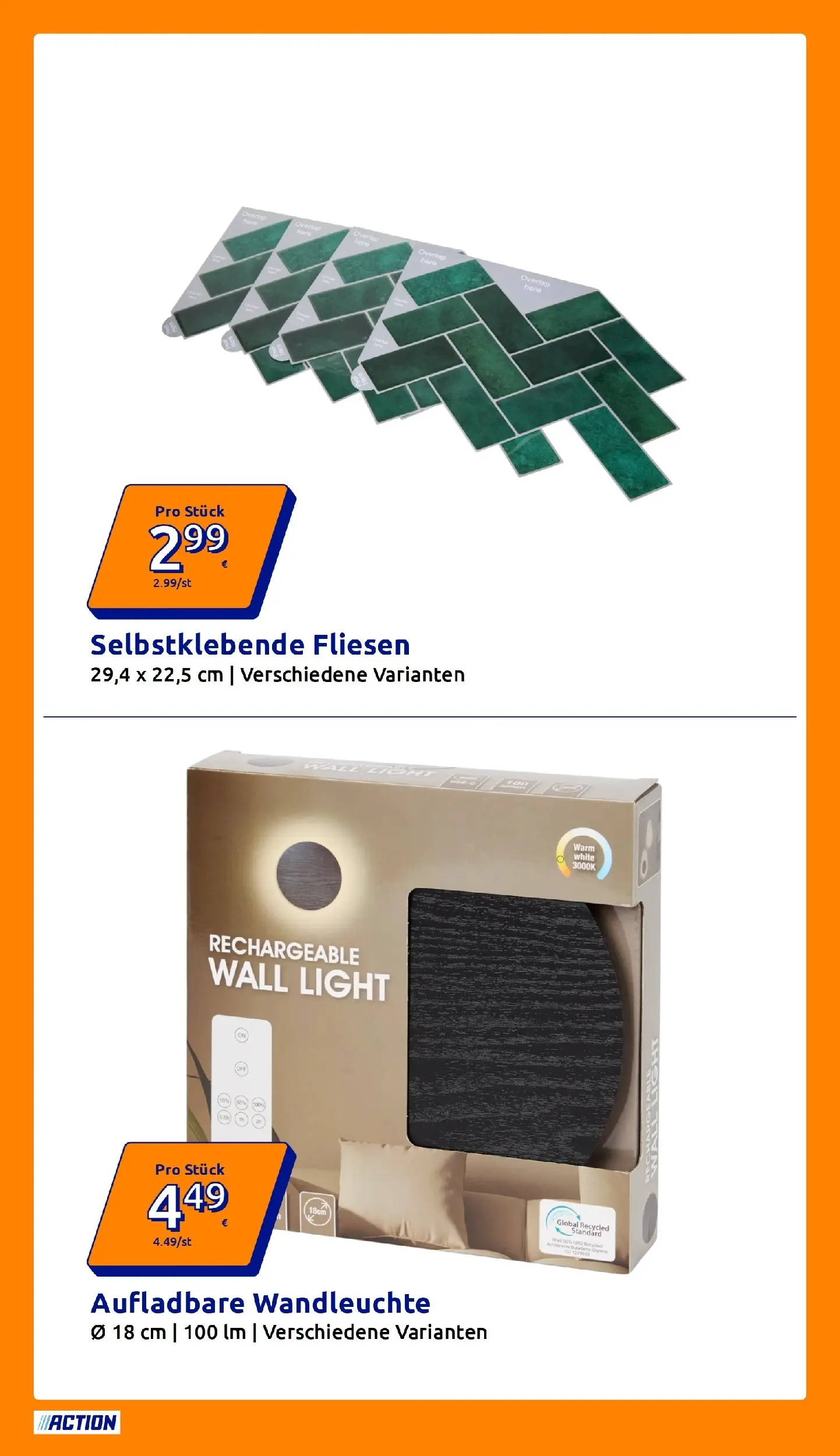 Action Kleine Preise, große Freude ab 05.08.2026 → Angebote nächste Woche | Seite: 14 | Produkte: Wandleuchte