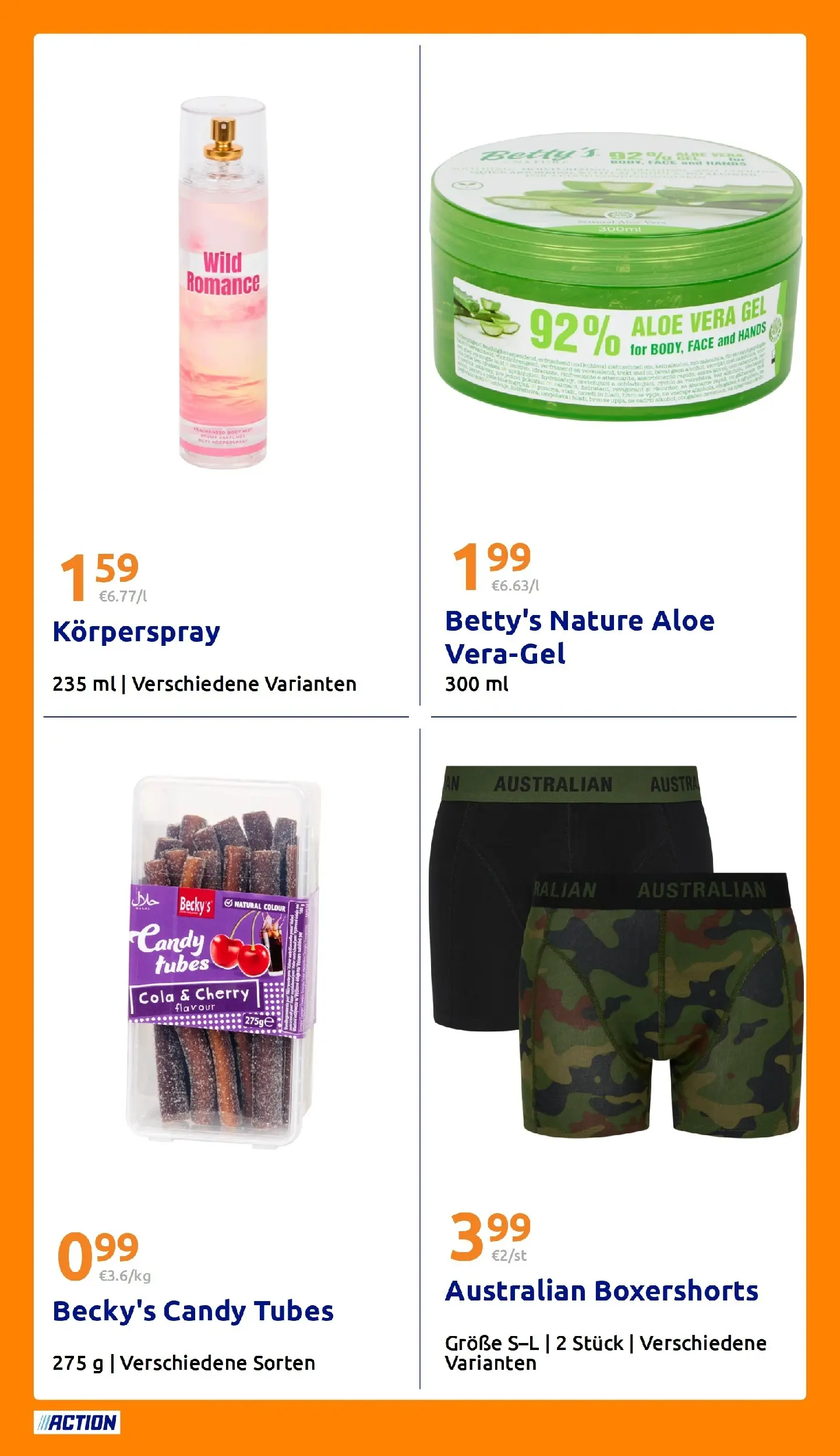 Action Kleine Preise, große Freude ab 05.08.2026 → Angebote nächste Woche | Seite: 20 | Produkte: Cola, Körperspray