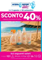 Acqua & Sapone SRL Societ&agrave; Consortile Sconto 40% - al 30.09.2026