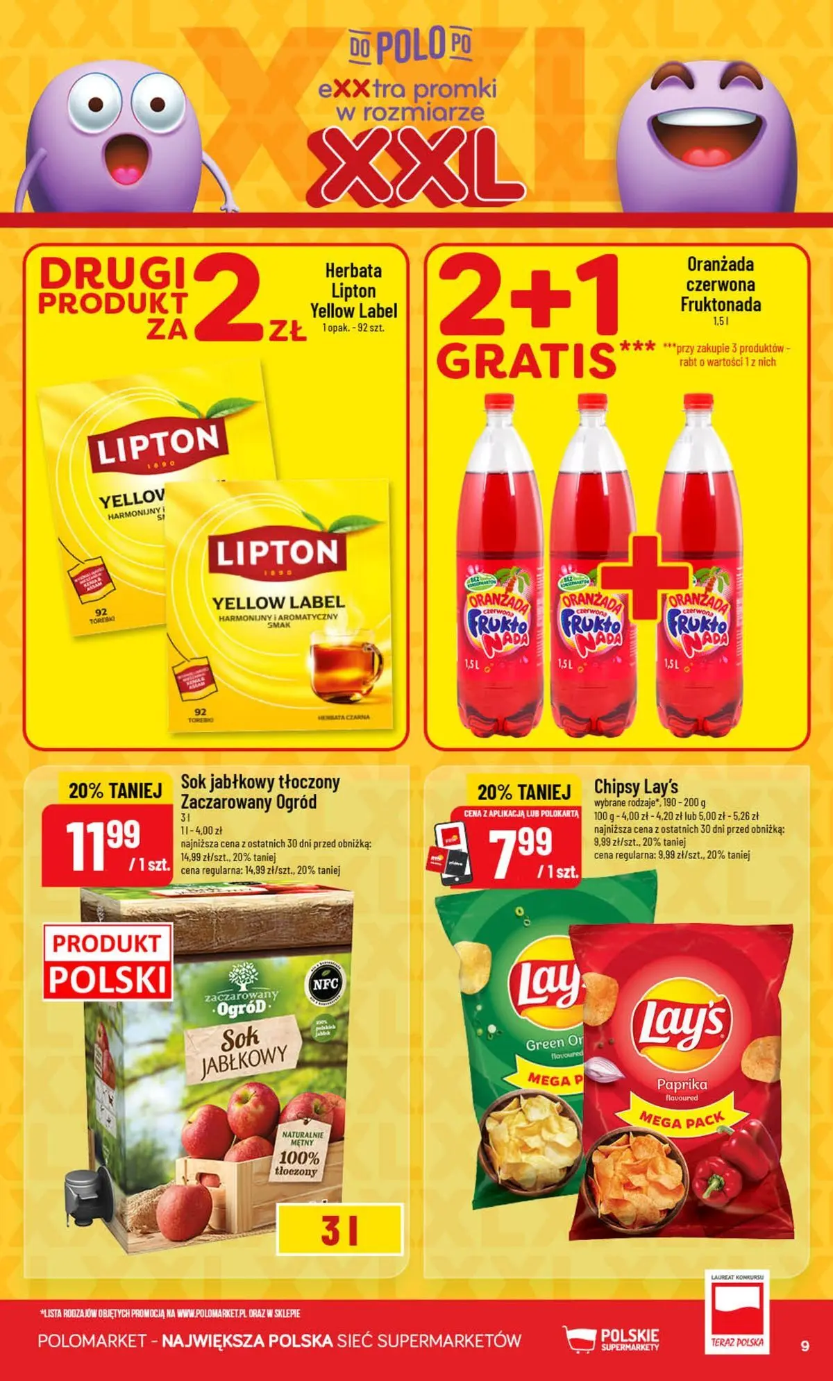 Nowa POLOmarket gazetka od jutra (05.08.2026) | Strona: 9 | Produkty: Sok jabłkowy, Sok jabłkowy tłoczony, Sok, Herbata Nowa POLOmarket gazetka od jutra 05.08.2026 | Strona: 9 | Produkty: Sok jabłkowy, Sok jabłkowy tłoczony, Sok, Herbata