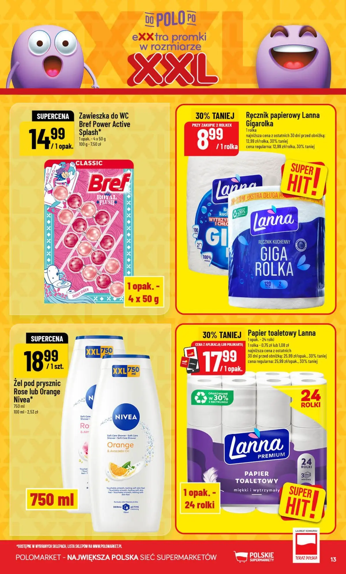 Nowa POLOmarket gazetka od jutra (05.08.2026) | Strona: 13 | Produkty: Rolki, Prysznic, Żel pod prysznic, Ręcznik papierowy Nowa POLOmarket gazetka od jutra 05.08.2026 | Strona: 13 | Produkty: Rolki, Prysznic, Żel pod prysznic, Ręcznik papierowy