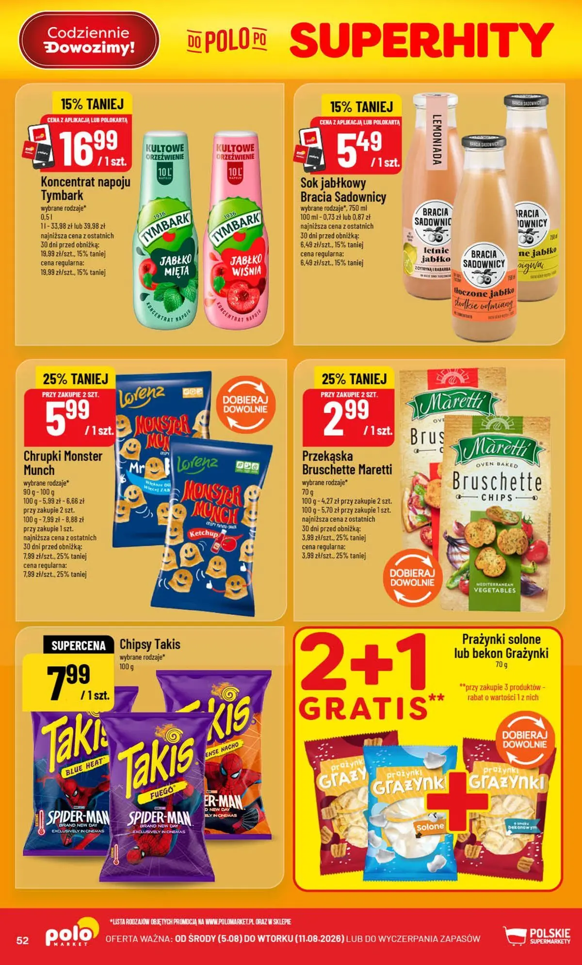 Nowa POLOmarket gazetka od jutra (05.08.2026) | Strona: 52 | Produkty: Ketchup, Sok jabłkowy, Bekon, Mięta Nowa POLOmarket gazetka od jutra 05.08.2026 | Strona: 52 | Produkty: Ketchup, Sok jabłkowy, Bekon, Mięta