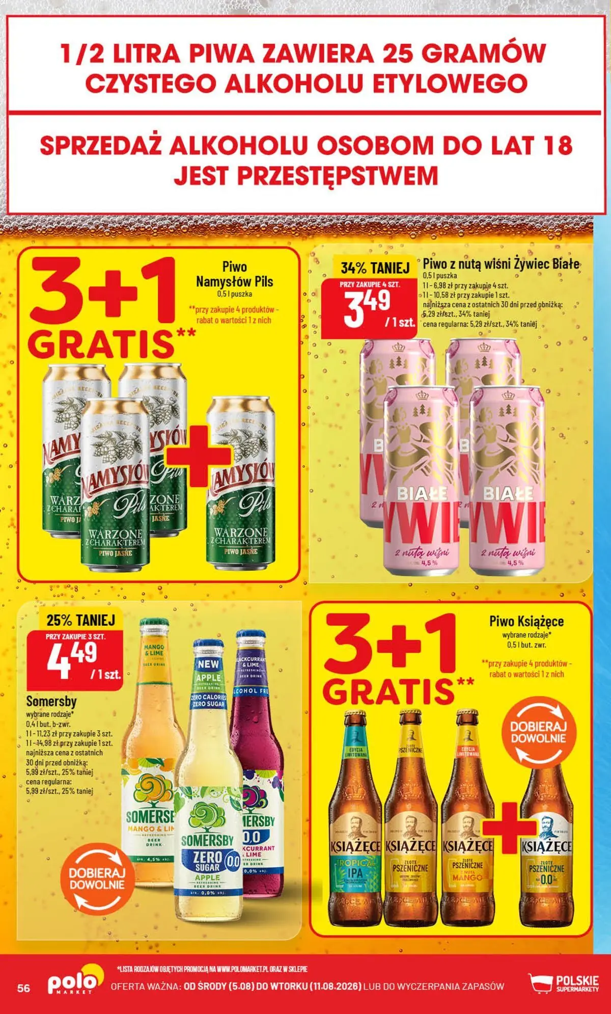 Nowa POLOmarket gazetka od jutra (05.08.2026) | Strona: 56 | Produkty: Mango, Piwo, Somersby Nowa POLOmarket gazetka od jutra 05.08.2026 | Strona: 56 | Produkty: Mango, Piwo, Somersby