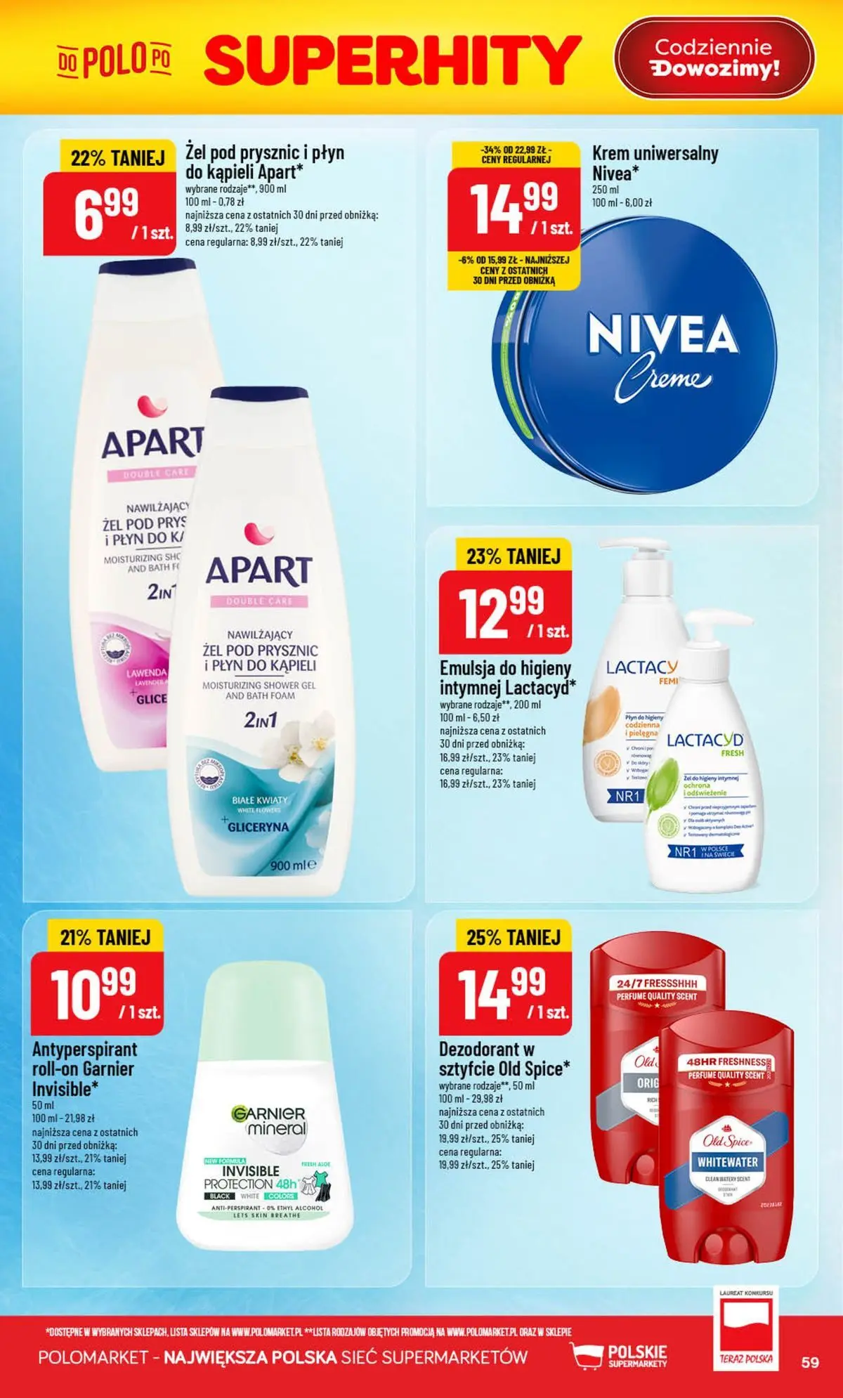 Nowa POLOmarket gazetka od jutra (05.08.2026) | Strona: 59 | Produkty: Por, Prysznic, Krem, Old spice Nowa POLOmarket gazetka od jutra 05.08.2026 | Strona: 59 | Produkty: Por, Prysznic, Krem, Old spice