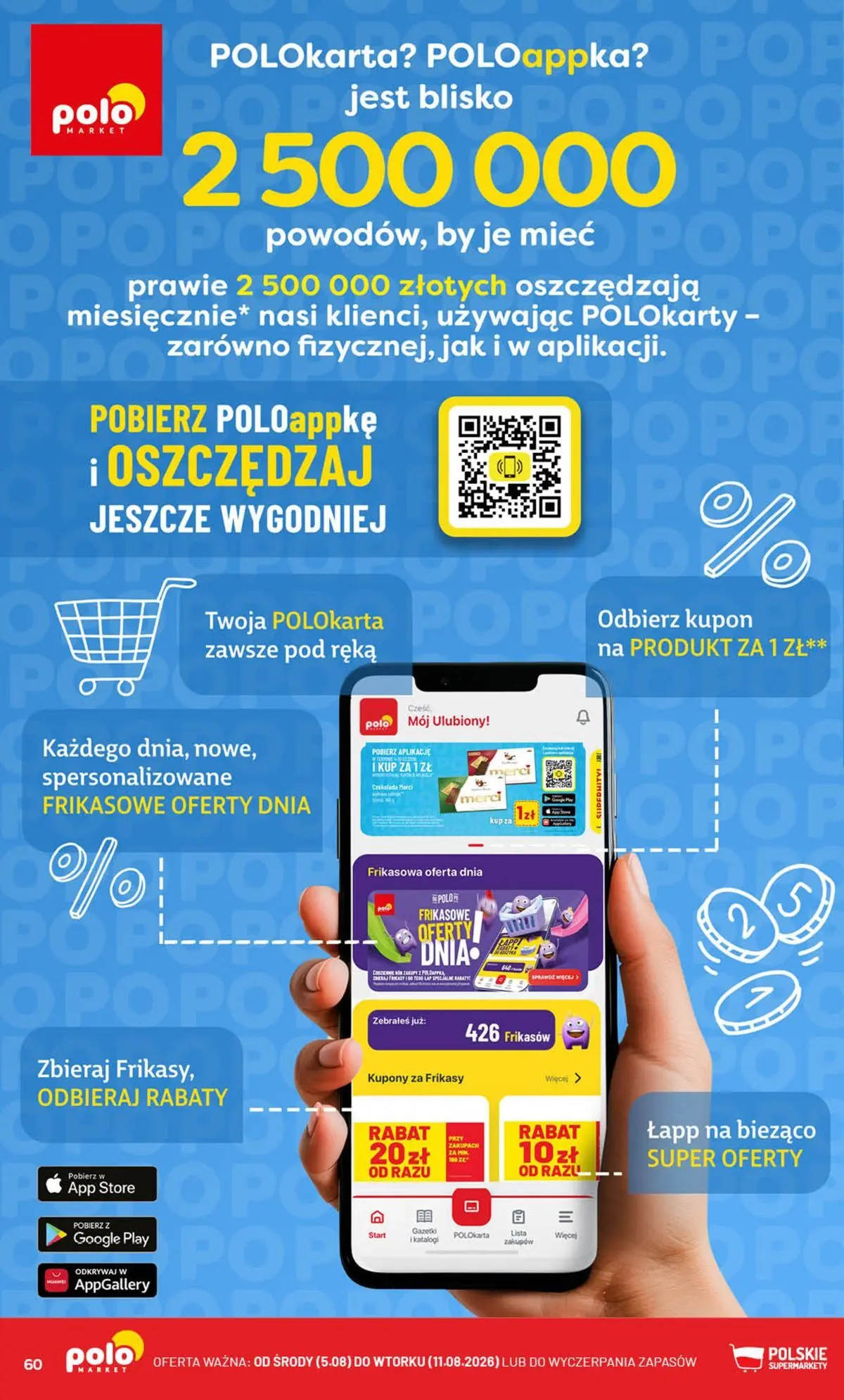 Nowa POLOmarket gazetka od jutra (05.08.2026) | Strona: 60 | Produkty: Merci, Por Nowa POLOmarket gazetka od jutra 05.08.2026 | Strona: 60 | Produkty: Merci, Por