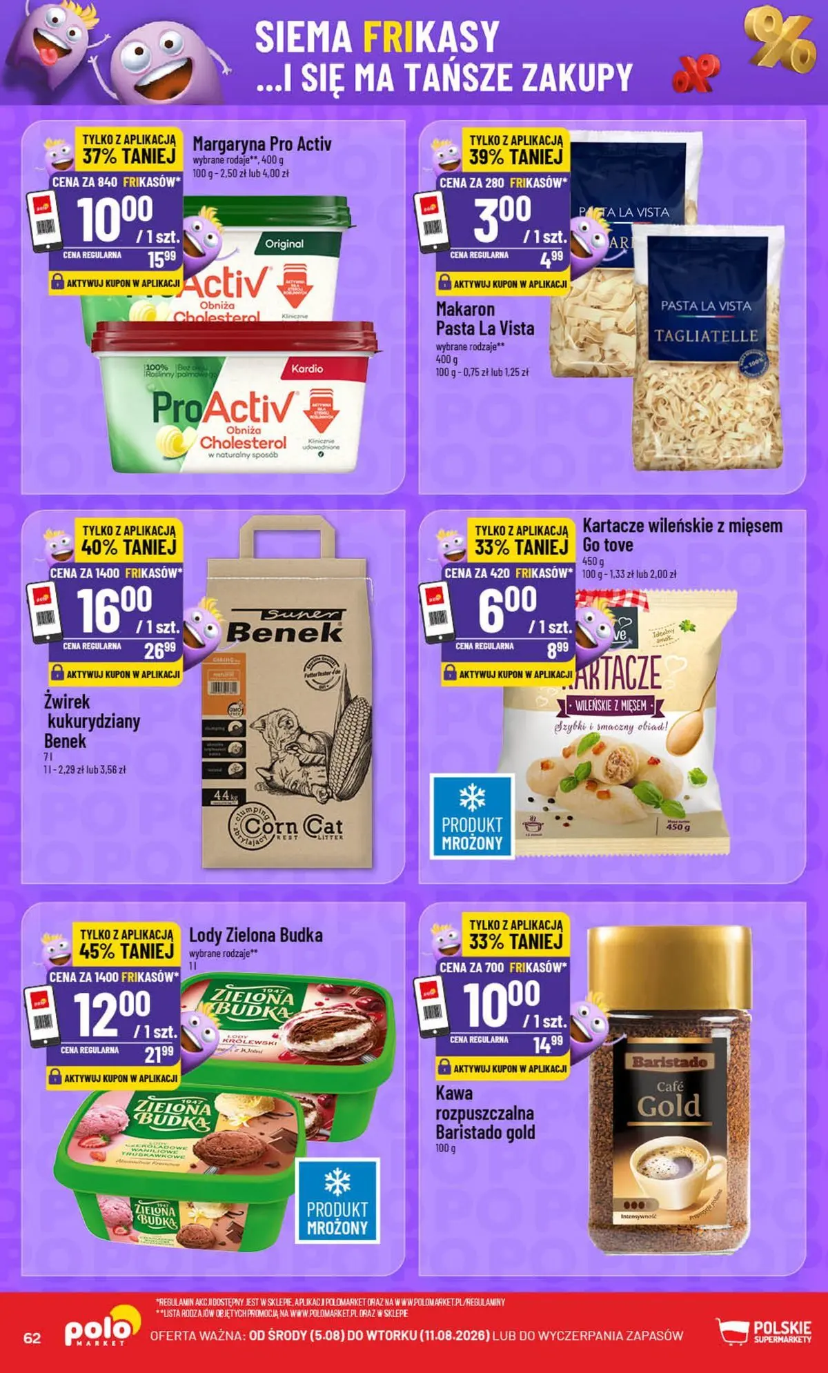 Nowa POLOmarket gazetka od jutra (05.08.2026) | Strona: 62 | Produkty: Kawa, Tagliatelle, Makaron, Lody Nowa POLOmarket gazetka od jutra 05.08.2026 | Strona: 62 | Produkty: Kawa, Tagliatelle, Makaron, Lody