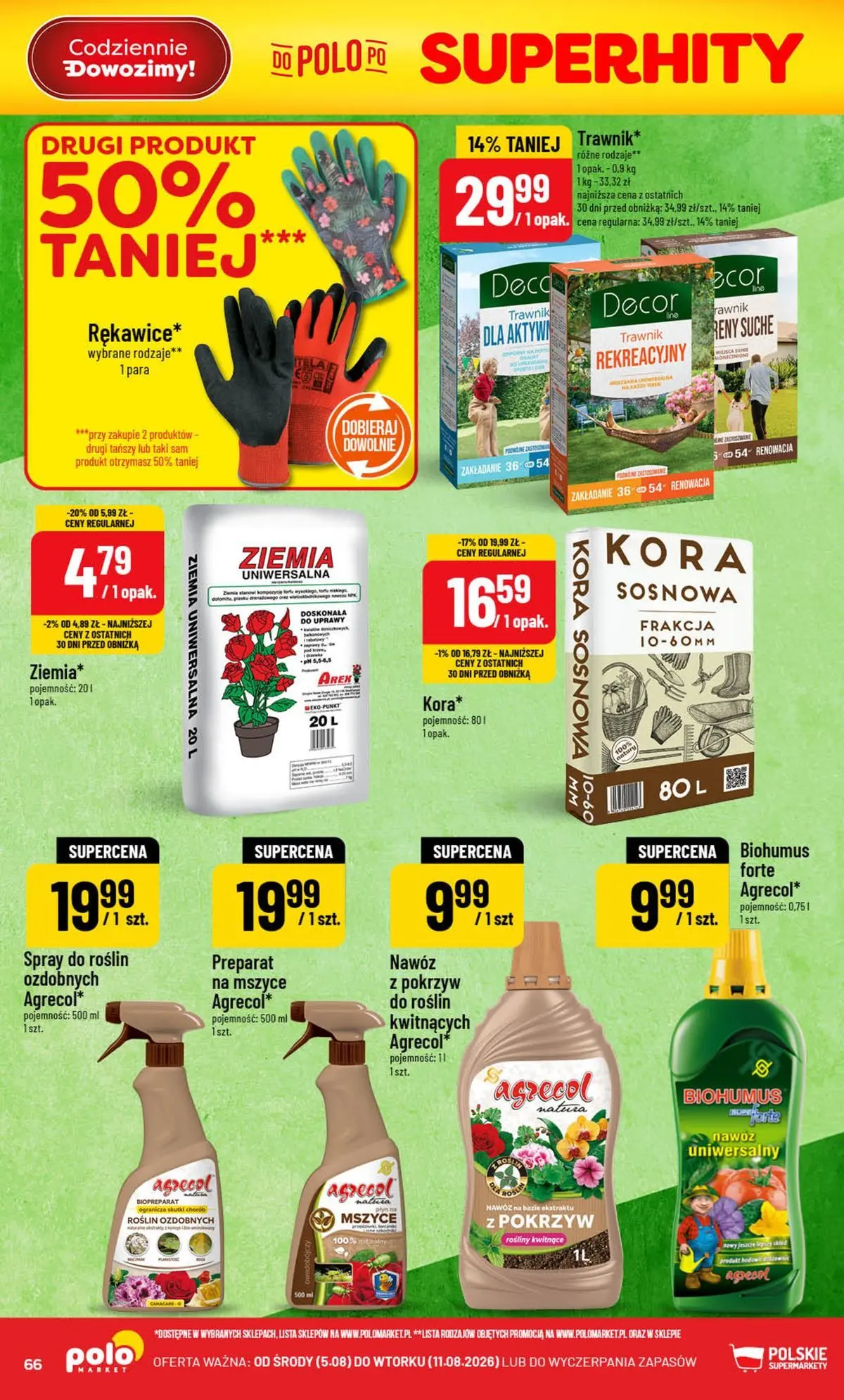 Nowa POLOmarket gazetka od jutra (05.08.2026) | Strona: 66 | Produkty: Ziemia uniwersalna, Ziemia, Rosliny Nowa POLOmarket gazetka od jutra 05.08.2026 | Strona: 66 | Produkty: Ziemia uniwersalna, Ziemia, Rosliny