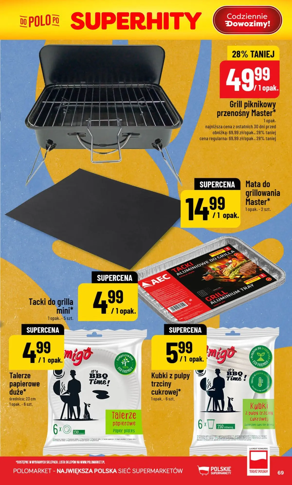Nowa POLOmarket gazetka od jutra (05.08.2026) | Strona: 69 | Produkty: Grill, Talerze Nowa POLOmarket gazetka od jutra 05.08.2026 | Strona: 69 | Produkty: Grill, Talerze