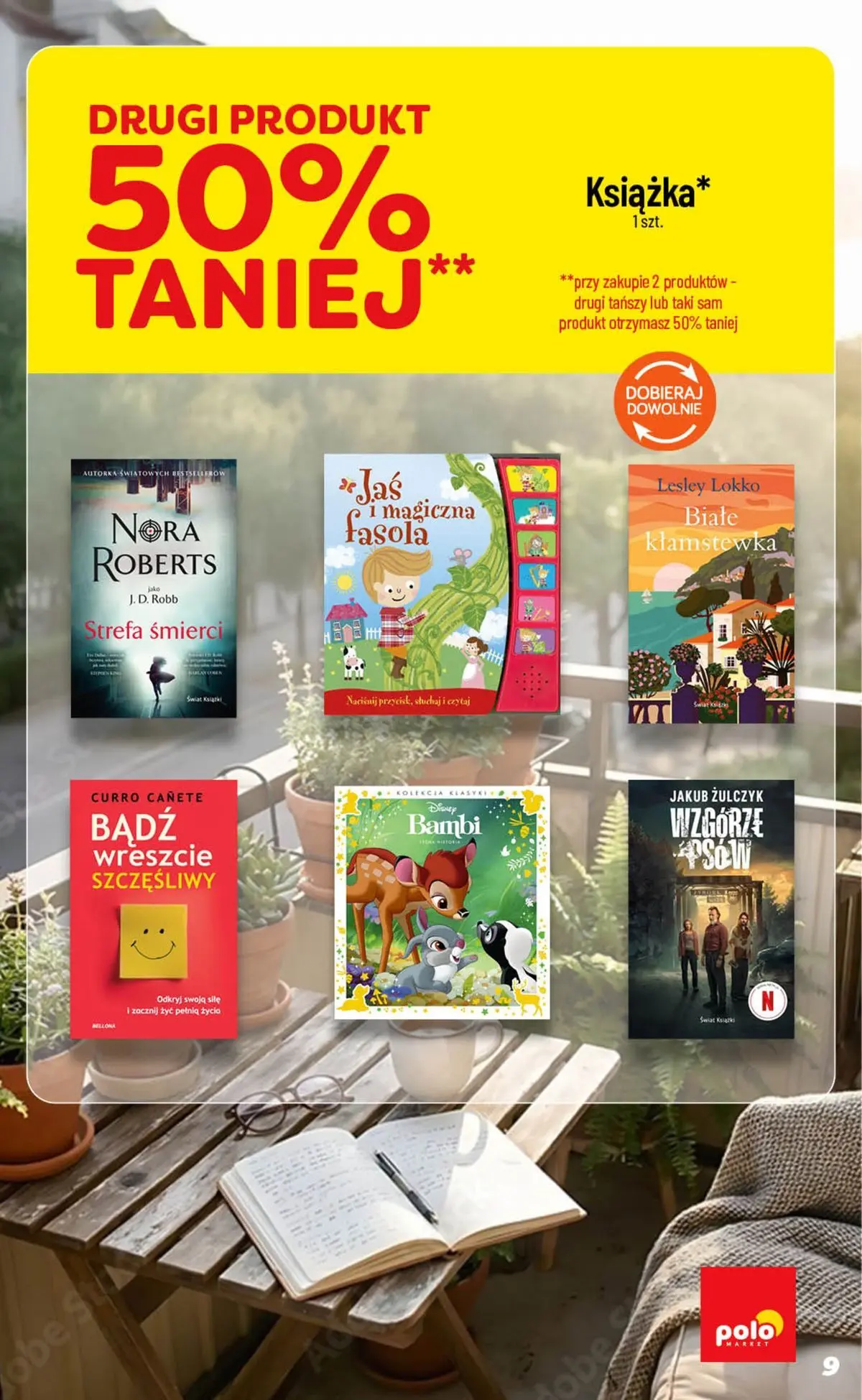 Nowa POLOmarket gazetka od jutra 05.08.2026 | Strona: 9 | Produkty: Naciśnij, Książki