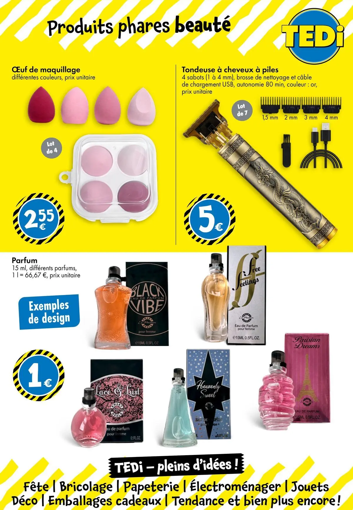 TEDi catalogue Tournefeuille à partir du 05/08/2026 - promo en ligne | Page: 13 | Produits: Câble, Tondeuse, Maquillage, Piles