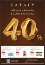 Eataly Sconti fino al 40% - al 02.09.2026