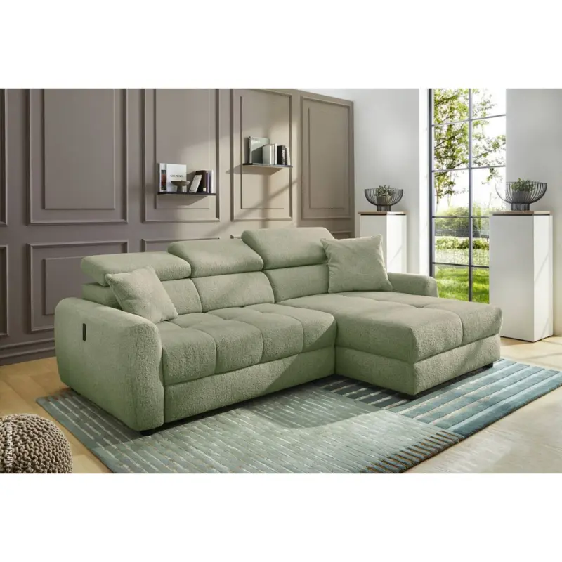 Ecksofa mit elektrischer XXL Sitztiefenverstellung