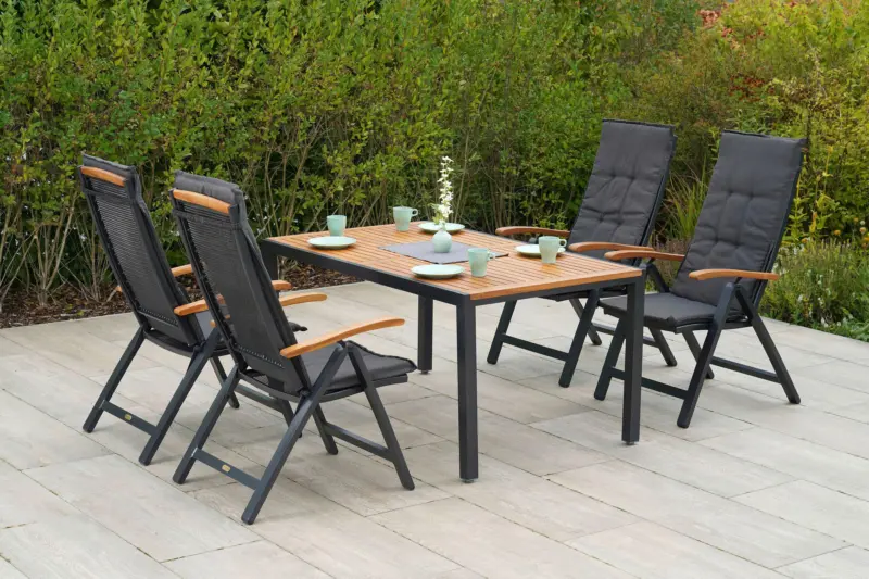 Gartengarnitur Tilos 9-tlg. Holz