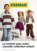 Zeeman La rentr&eacute;e avec notre nouvelle collection enfant - au 21.08.2026