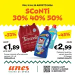 Unes SCONTI 30% 40% 50% - al 25.08.2026