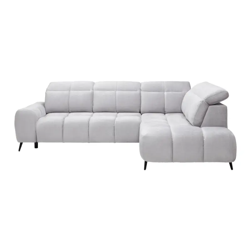 Ecksofa Silvio rechts Hellgrau