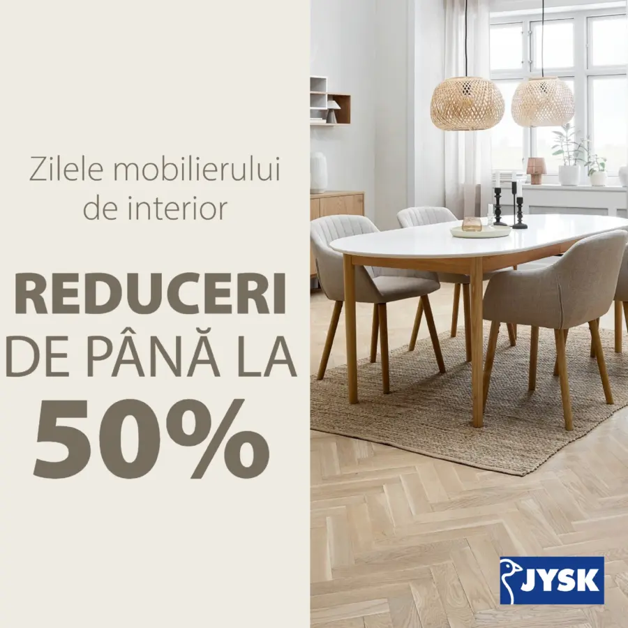 JYSK Zilele mobilerului de interior