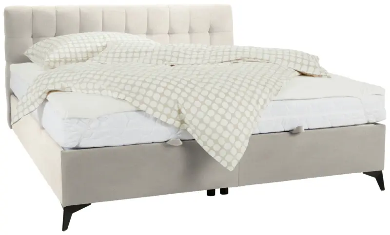 Boxbett in Beige ca. 160x200cm