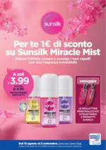 Acqua & Sapone SRL Societ&agrave; Consortile Per te 1 euro di sconto su sunsilk miracle mist - al 13.10.2026