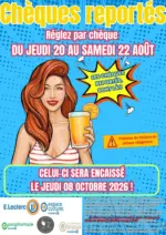 E.Leclerc OPERATION CHEQUE REPORTE 08 2026 - au 22.08.2026