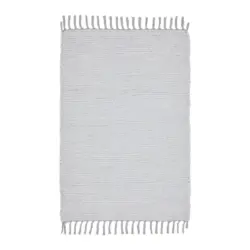 Fleckerlteppich Julia 1 in Silber/Grau ca. 60x90cm