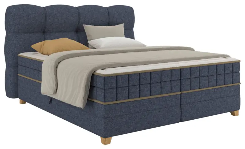 Boxspringbett Bianco Blau ca. 160x200cm