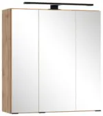 m&ouml;max Dornbirn - Ihr Trendm&ouml;belhaus in Dornbirn Spiegelschrank Chester mit LED 3-t&uuml;rig ca. 60x68 cm Eiche