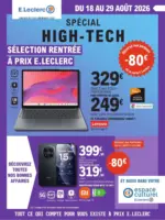 E.Leclerc Espace Culturel HIGH-TECH RENTREE DES ELEVES - au 29.08.2026