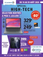 E.Leclerc HIGH-TECH RENTREE DES ELEVES - au 29.08.2026