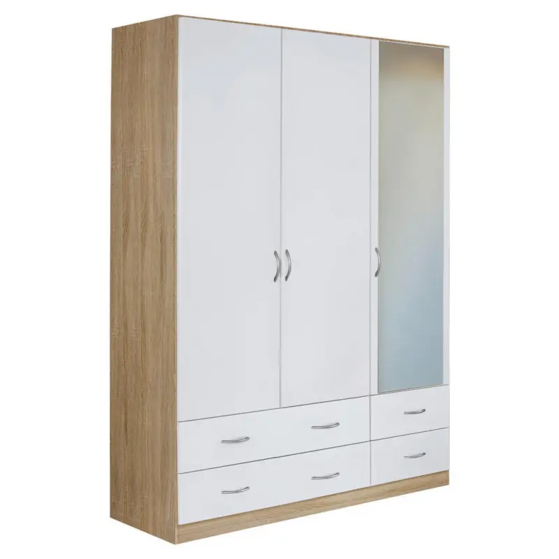 Dreht&uuml;renschrank 136/197/54 cm 3-t&uuml;rig