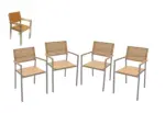 m&ouml;max Dornbirn - Ihr Trendm&ouml;belhaus in Dornbirn Gartenstuhl-Set Denver 4er-Set ca. 53x86 cm Teakholz