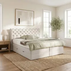 Boxspringbett Belano Grau ca. 200x200cm