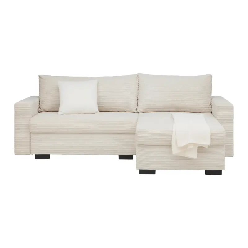 Ecksofa Geneve Cord Beige