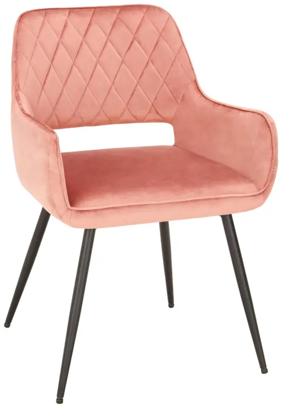 Stuhl Serafina in Rosa Samt