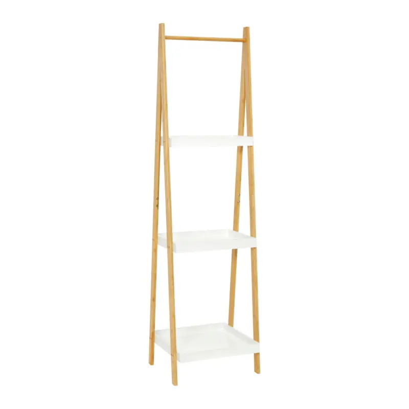 Regal Mirella Wei&szlig;/Naturfarben MDF