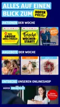 HOFER HOFER: Flugblatt - bis 20.08.2026