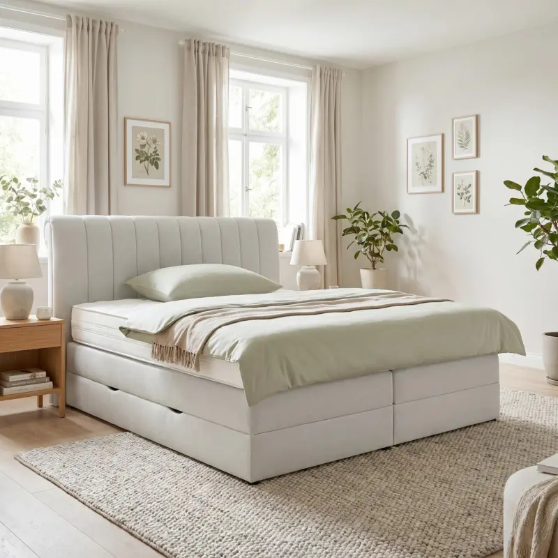 Boxspringbett Belano Grau ca. 200x200cm