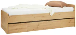 Bett in Eichefarben ca. 90x200cm