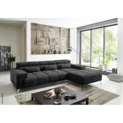 Ecksofa mit elektrischer Sitztiefenverstellung