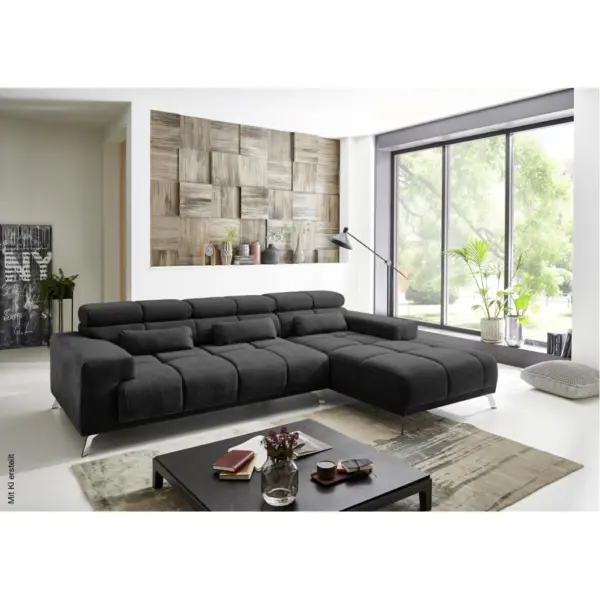 Ecksofa mit elektrischer Sitztiefenverstellung