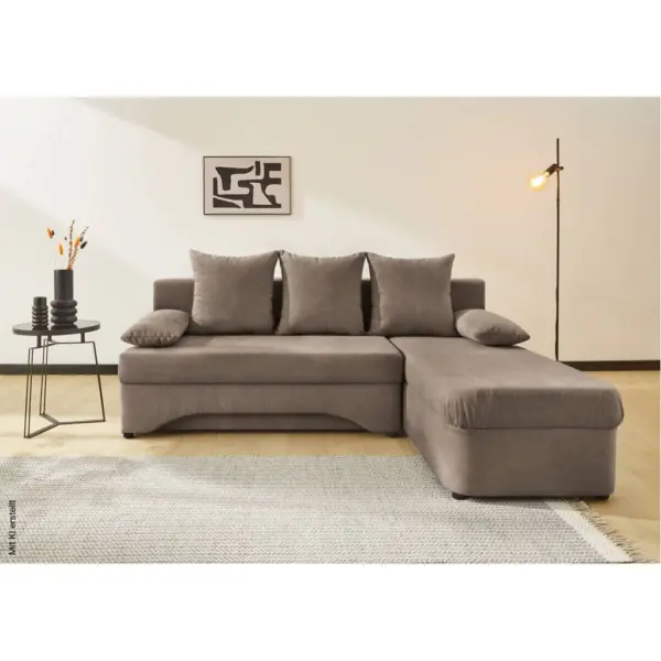 Ecksofa mit Bettfunktion und Bettkasten