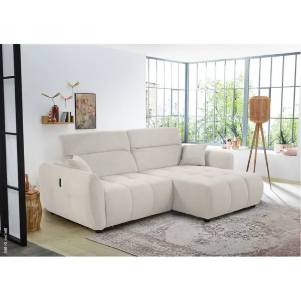 Ecksofa mit elektrischer XXL Sitztiefenverstellung