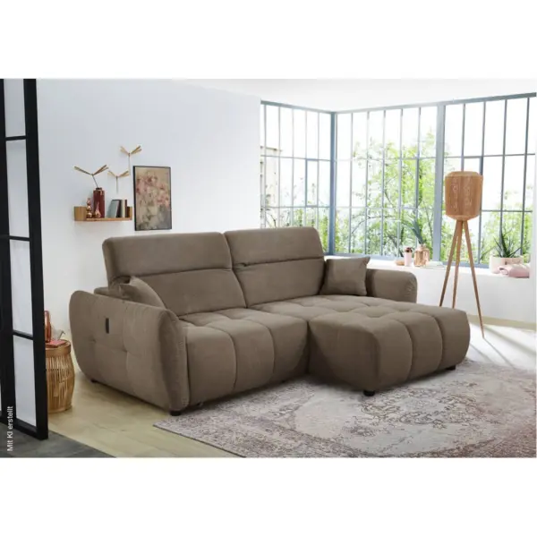 Ecksofa mit elektrischer XXL Sitztiefenverstellung