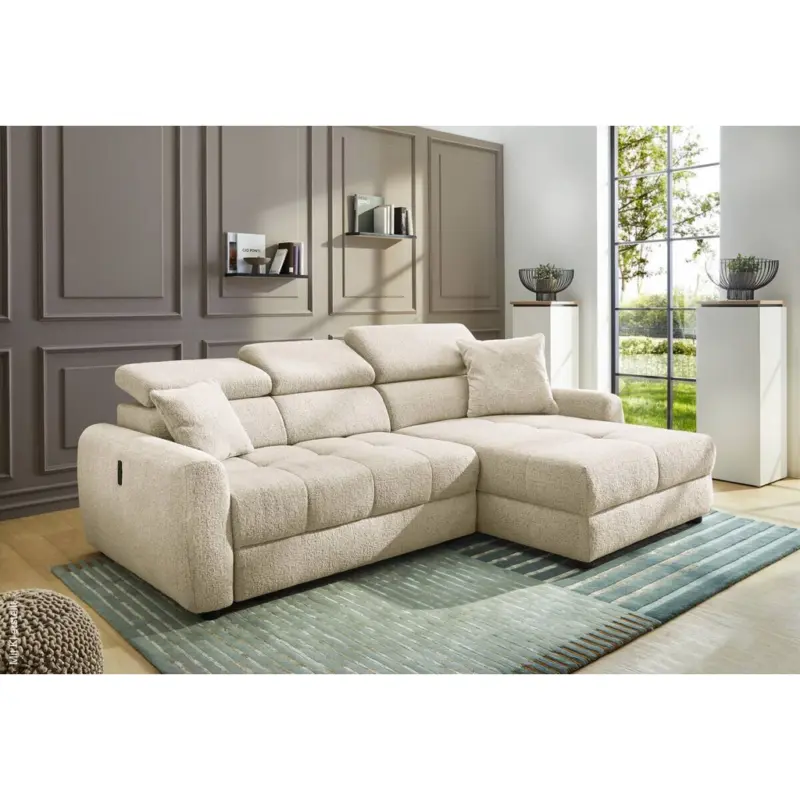 Ecksofa mit elektrischer XXL Sitztiefenverstellung