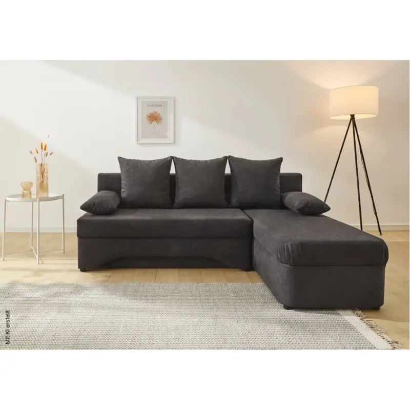 Ecksofa mit Bettfunktion und Bettkasten