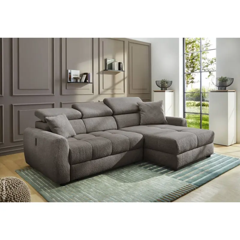 Ecksofa mit elektrischer XXL Sitztiefenverstellung
