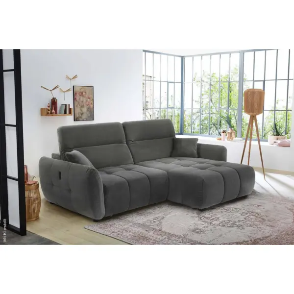 Ecksofa mit elektrischer XXL Sitztiefenverstellung